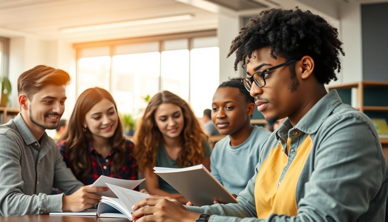 Students working in research laboratory